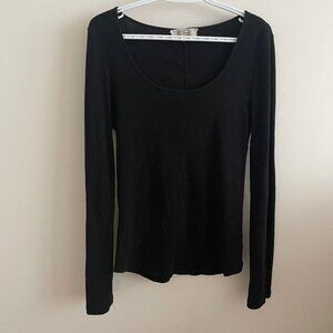 Propaganda Black Ribbed Long Sleeve